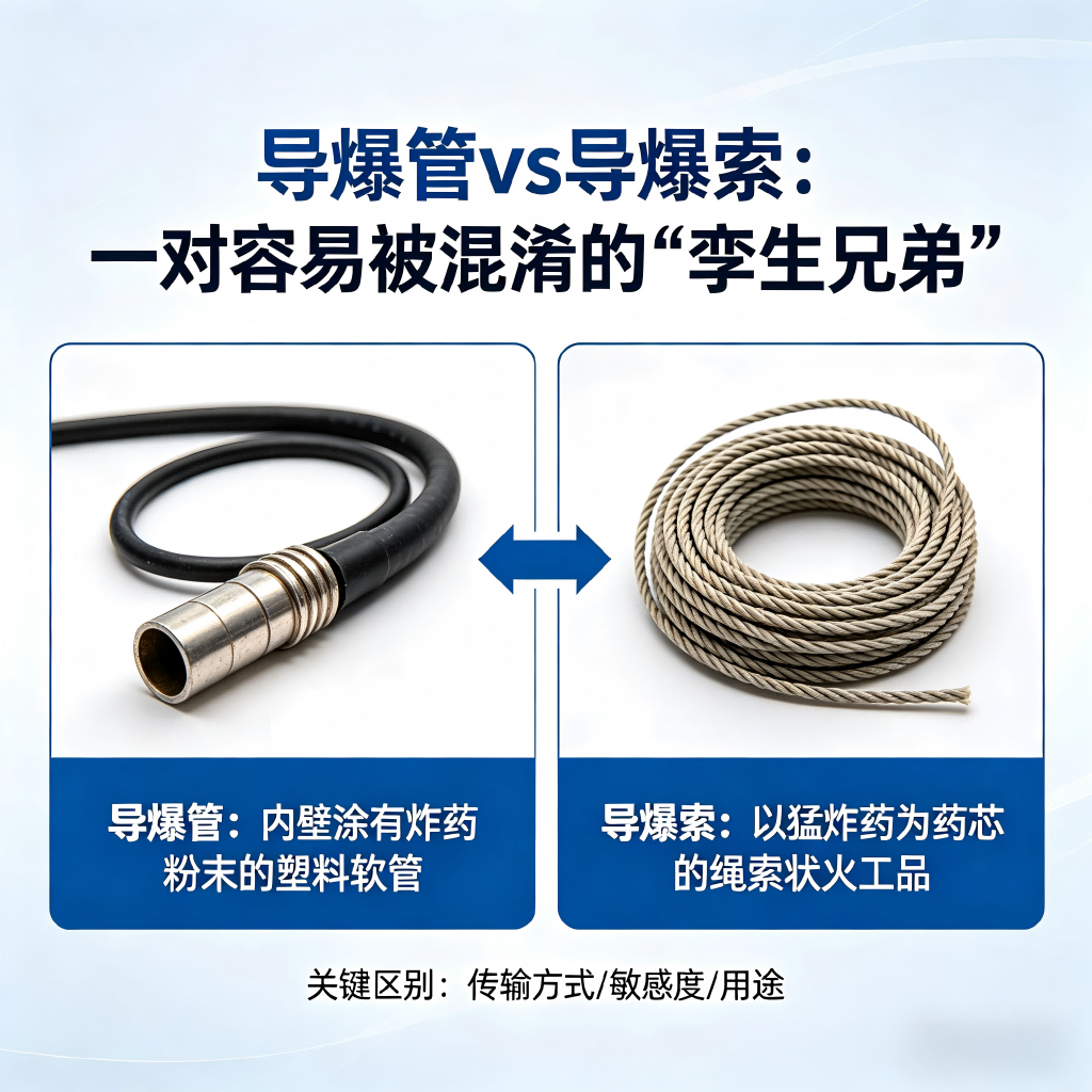 导爆管 vs 导爆索：一对容易被混淆的“孪生兄弟”